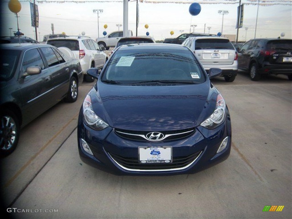 2012 Elantra GLS - Indigo Night Blue / Gray photo #3