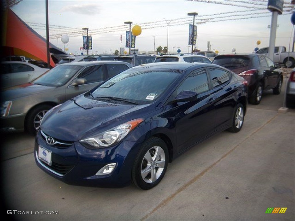 2012 Elantra GLS - Indigo Night Blue / Gray photo #25