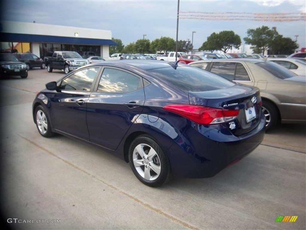 2012 Elantra GLS - Indigo Night Blue / Gray photo #26