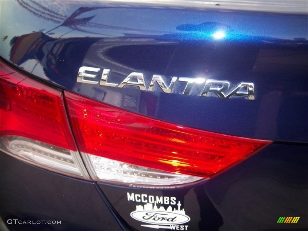 2012 Elantra GLS - Indigo Night Blue / Gray photo #30