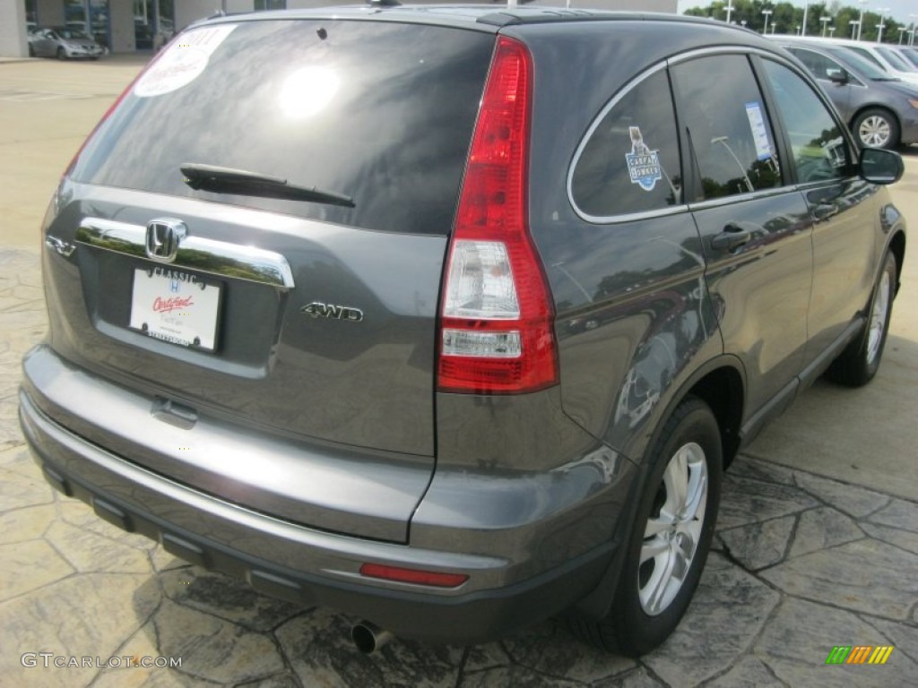 2011 CR-V EX 4WD - Polished Metal Metallic / Black photo #5