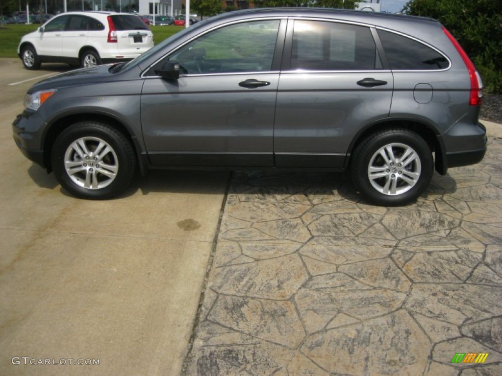 2011 CR-V EX 4WD - Polished Metal Metallic / Black photo #8