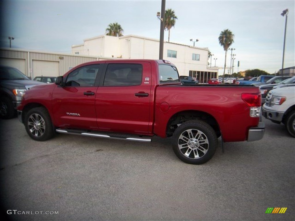 2013 Tundra Texas Edition CrewMax - Barcelona Red Metallic / Sand Beige photo #5