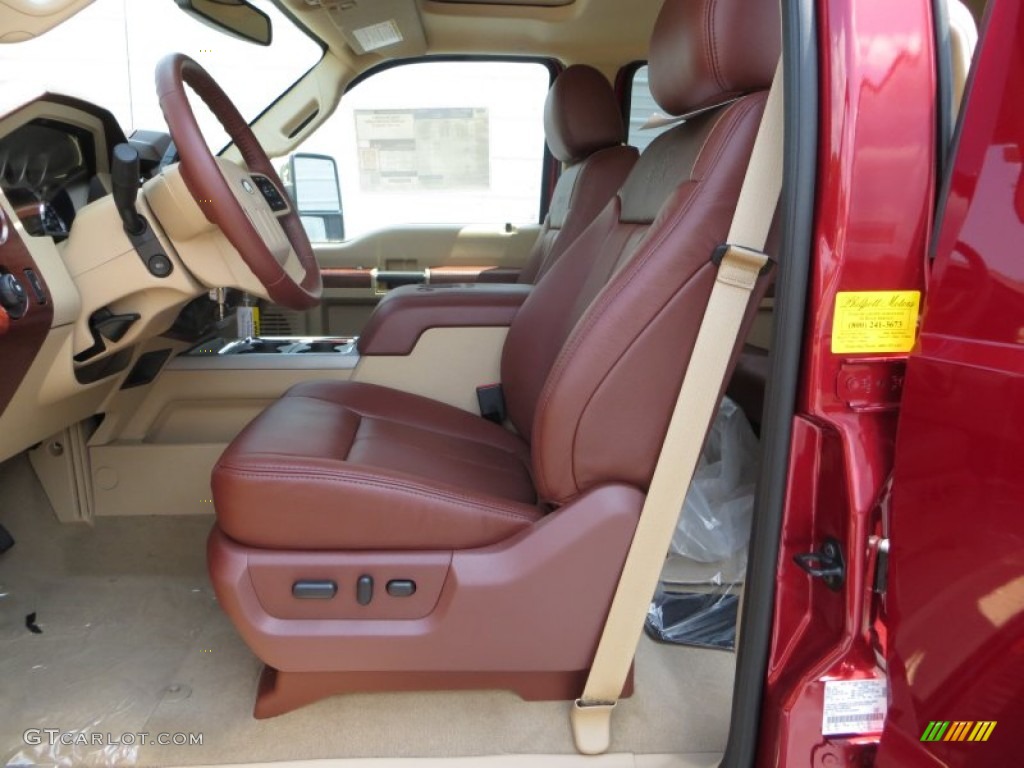King Ranch Chaparral Leather/Adobe Trim Interior 2014 Ford F250 Super Duty King Ranch Crew Cab 4x4 Photo #84708542