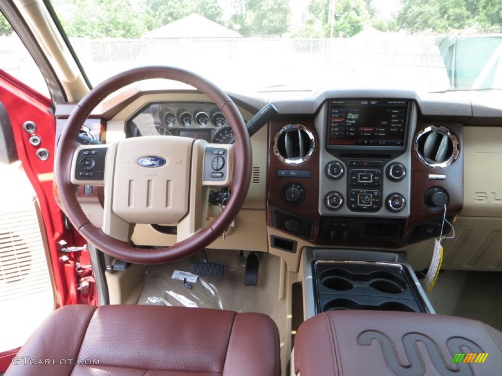 2014 Ford F250 Super Duty King Ranch Crew Cab 4x4 King Ranch Chaparral Leather/Adobe Trim Dashboard Photo #84708587