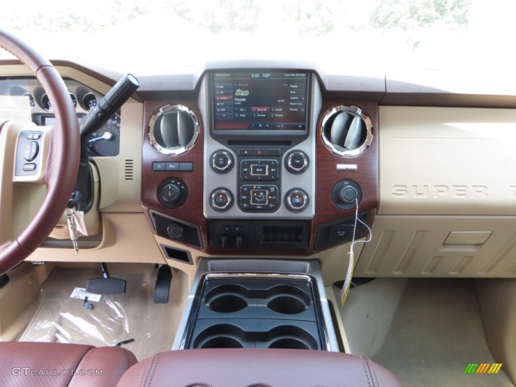 2014 Ford F250 Super Duty King Ranch Crew Cab 4x4 King Ranch Chaparral Leather/Adobe Trim Dashboard Photo #84708599