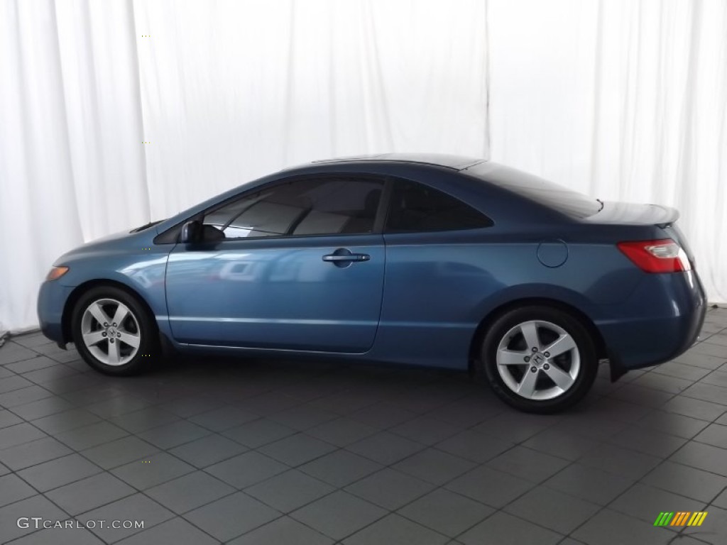 2007 Civic EX Coupe - Atomic Blue Metallic / Gray photo #10