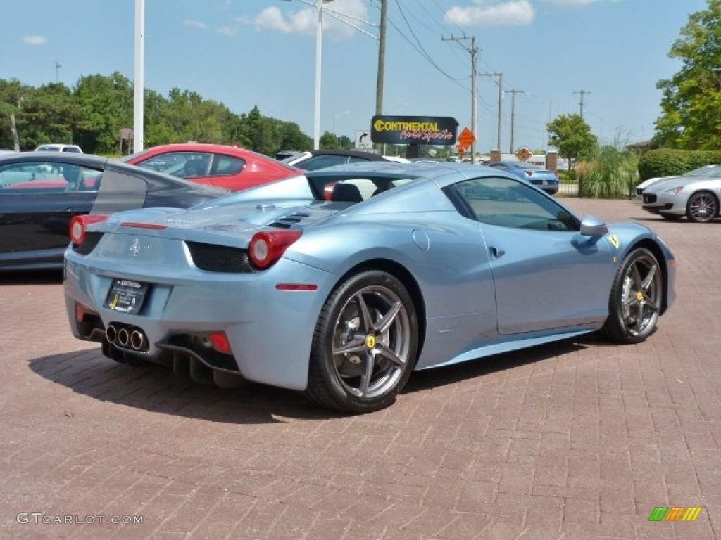 2012 458 Italia - Azzuro California (Blue Silver Metallic) / Blu Scuro photo #8