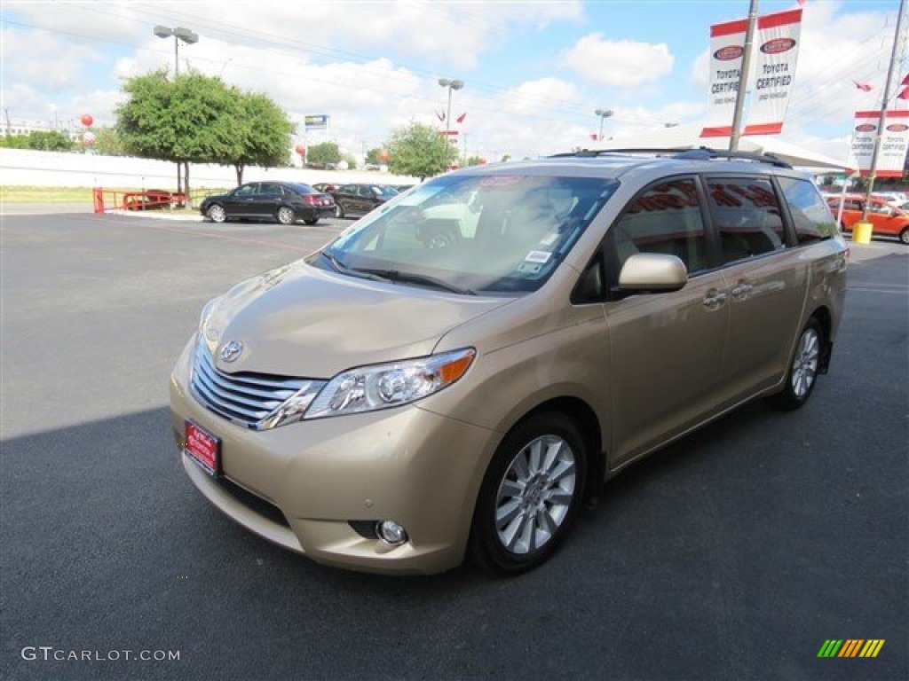 2011 Sienna XLE - Sandy Beach Metallic / Light Gray photo #3