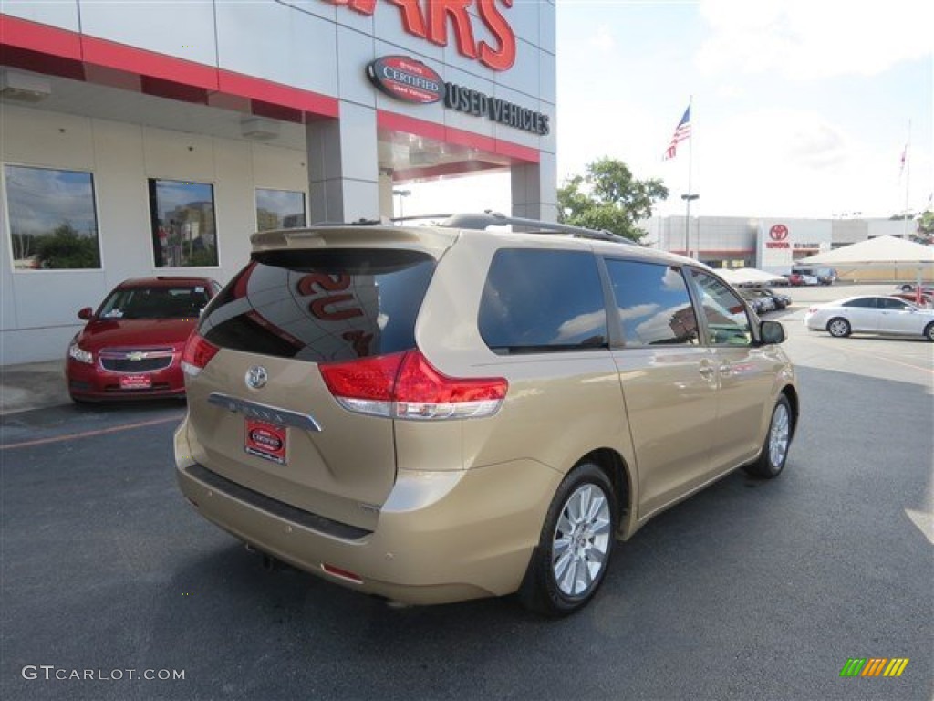 2011 Sienna XLE - Sandy Beach Metallic / Light Gray photo #7