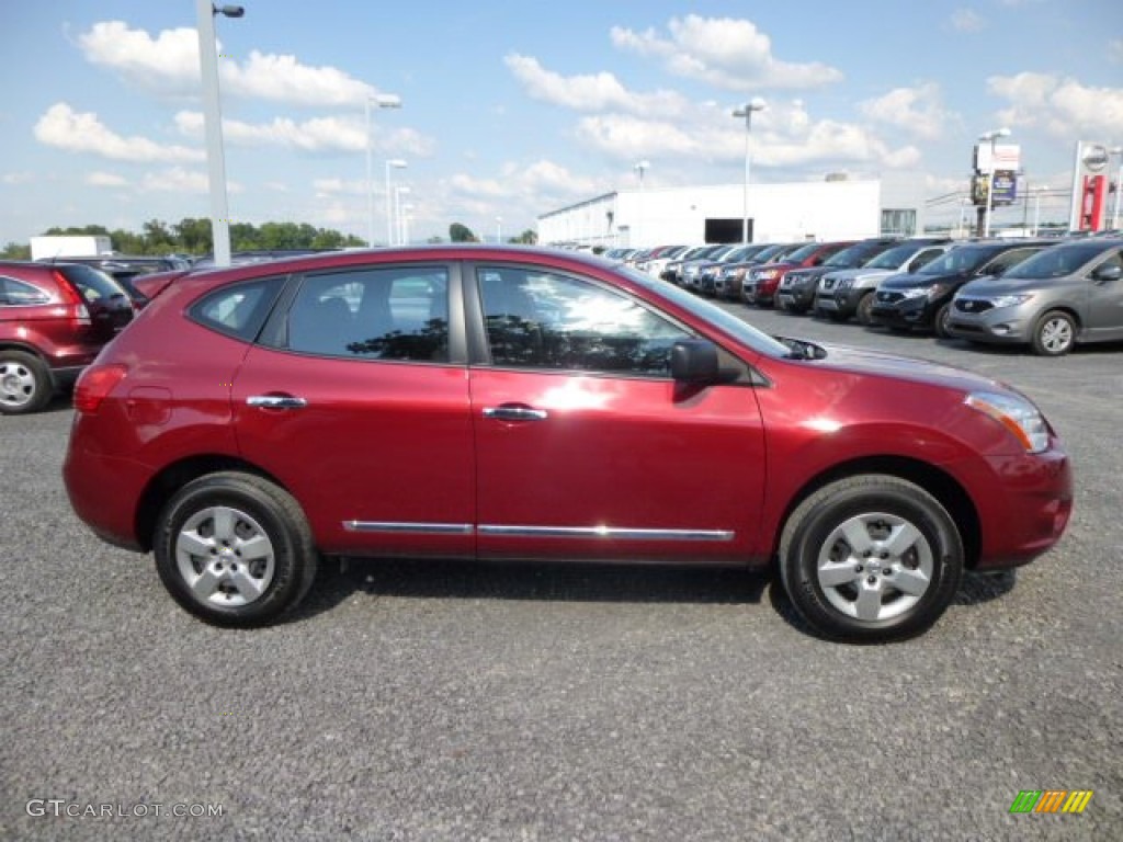 2011 Rogue S AWD - Cayenne Red / Black photo #12