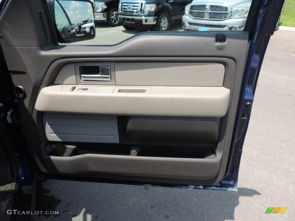2010 F150 XLT SuperCrew - Dark Blue Pearl Metallic / Medium Stone photo #7
