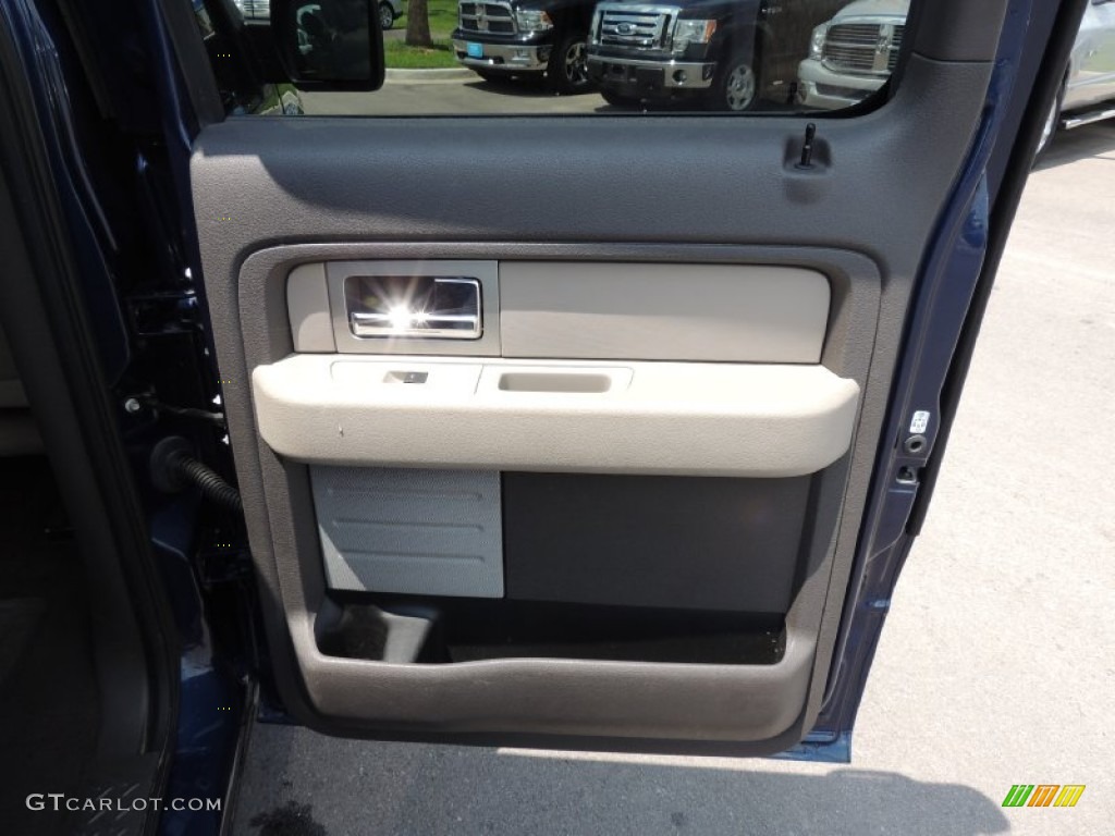 2010 F150 XLT SuperCrew - Dark Blue Pearl Metallic / Medium Stone photo #9