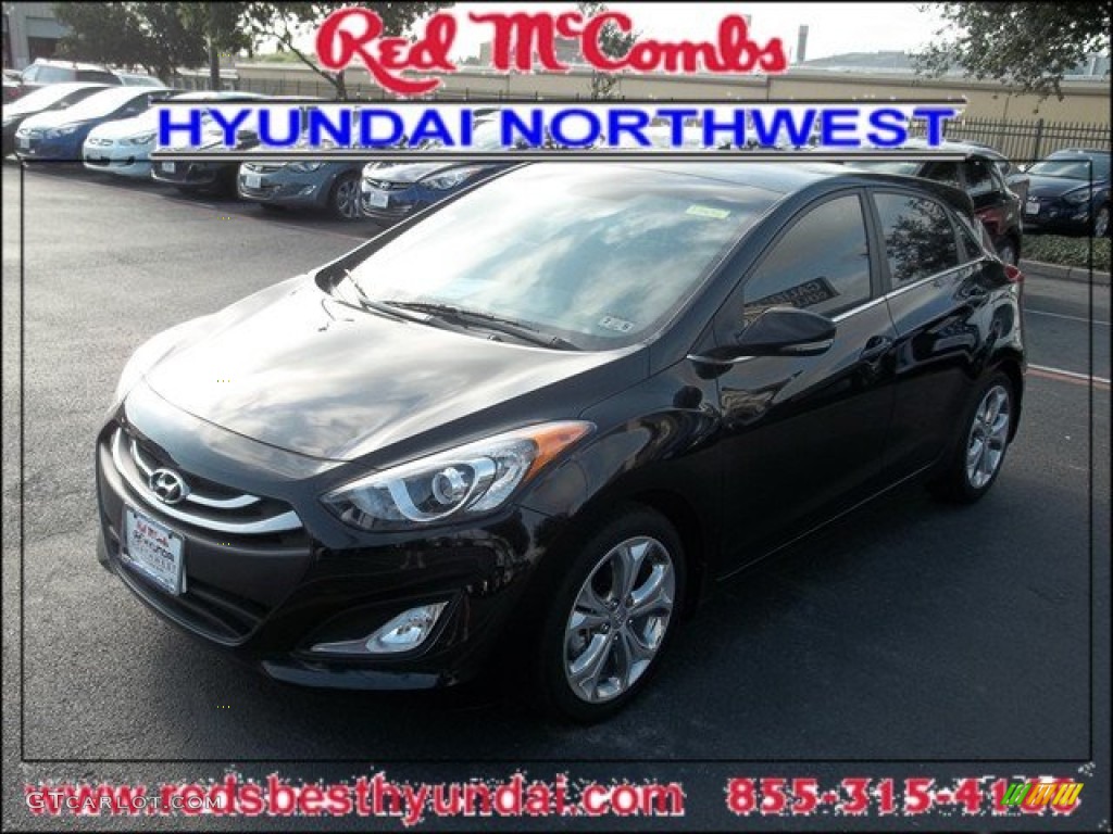 2013 Elantra GT - Black Noir Pearl / Black photo #1