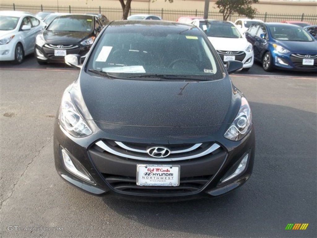 2013 Elantra GT - Black Noir Pearl / Black photo #5