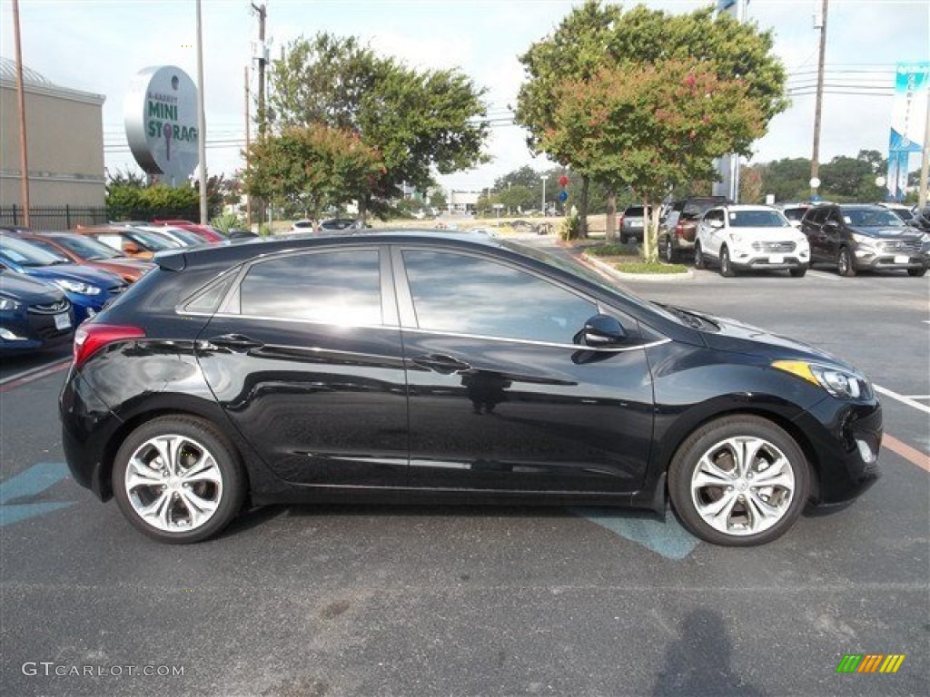 2013 Elantra GT - Black Noir Pearl / Black photo #6
