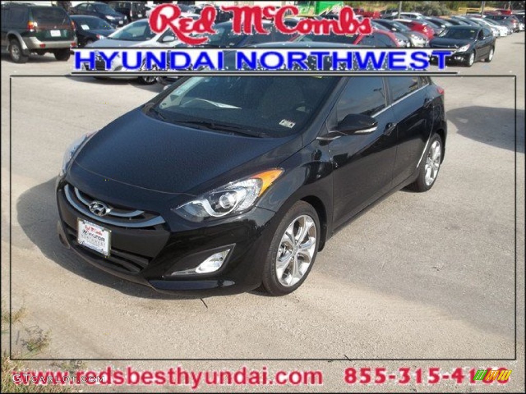 2013 Elantra GT - Black Noir Pearl / Beige photo #1