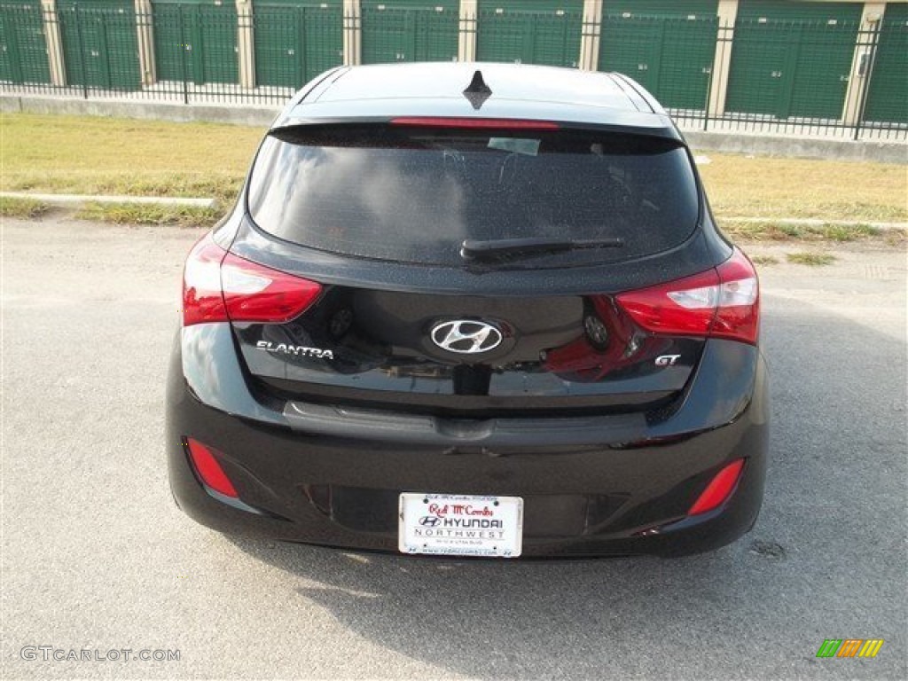 2013 Elantra GT - Black Noir Pearl / Beige photo #6