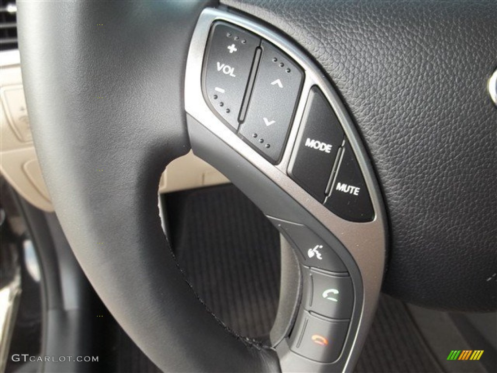 2013 Elantra GT - Black Noir Pearl / Beige photo #19