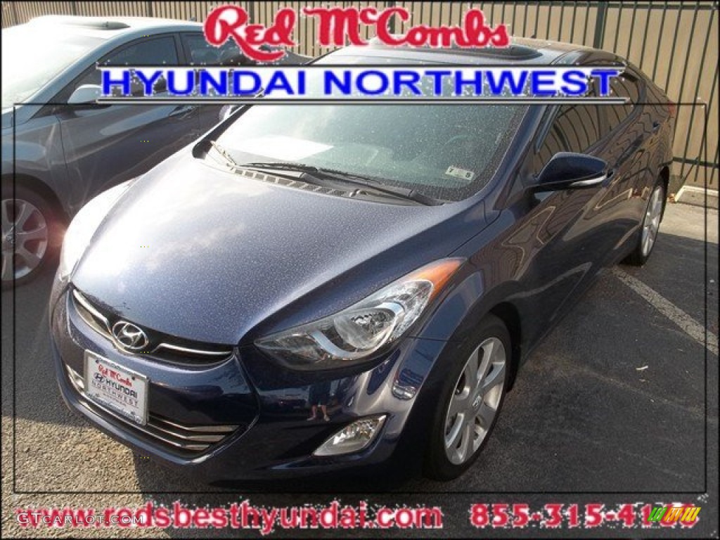 2013 Elantra Limited - Indigo Night / Gray photo #1