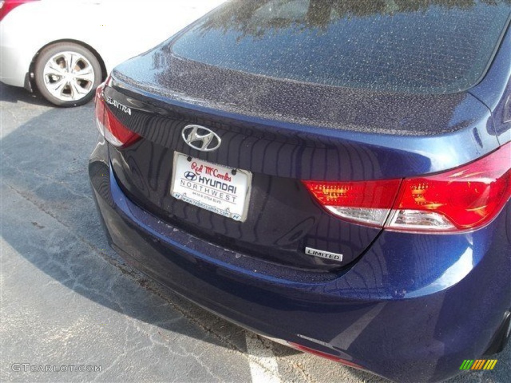 2013 Elantra Limited - Indigo Night / Gray photo #7