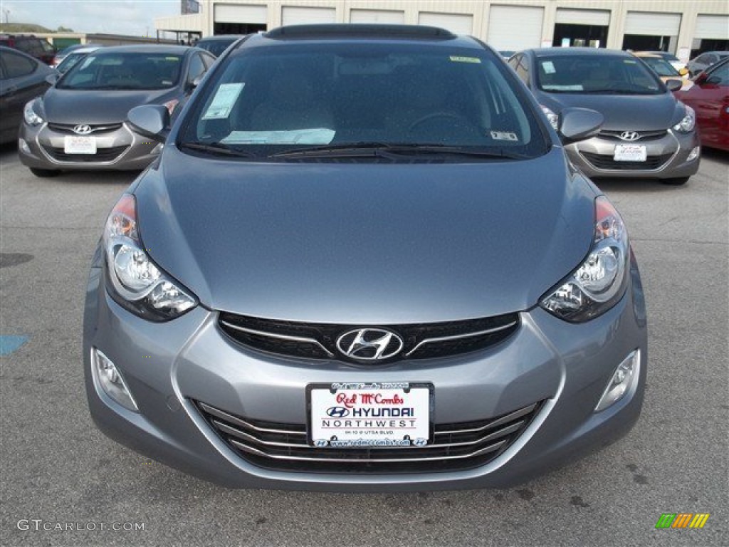 2013 Elantra Limited - Titanium Gray Metallic / Gray photo #10