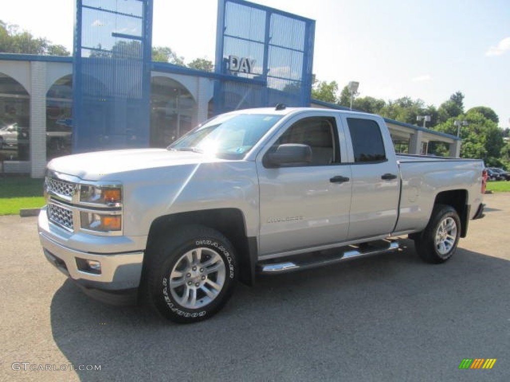 2014 Silverado 1500 LT Double Cab 4x4 - Silver Ice Metallic / Jet Black/Dark Ash photo #1