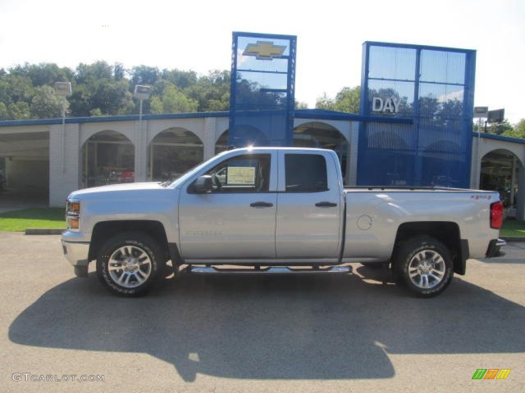 2014 Silverado 1500 LT Double Cab 4x4 - Silver Ice Metallic / Jet Black/Dark Ash photo #2