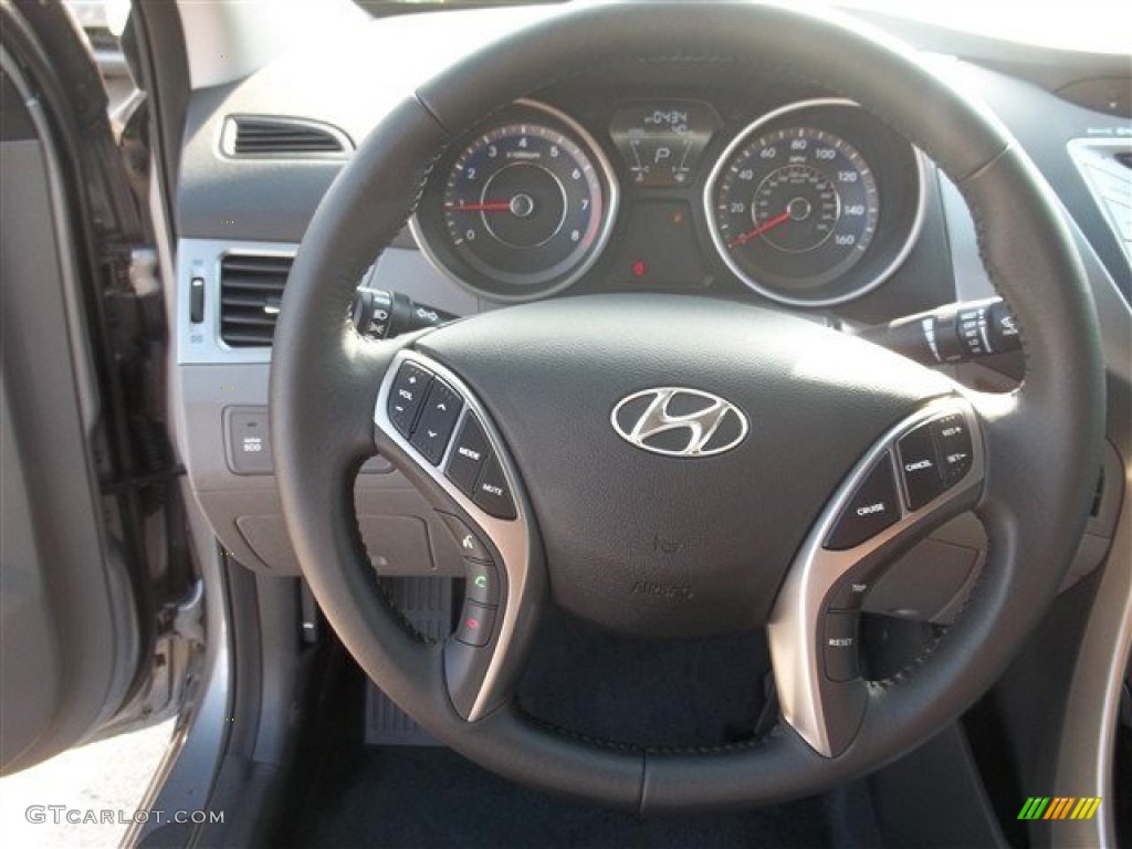 2013 Elantra Limited - Titanium Gray Metallic / Gray photo #22