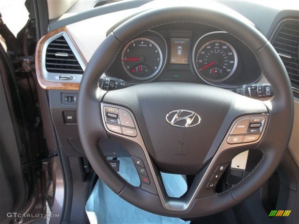 2013 Hyundai Santa Fe GLS AWD Beige Steering Wheel Photo #84721180
