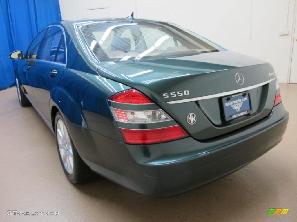2007 S 550 4Matic Sedan - Jade Green Metallic / Cashmere/Savanna photo #6