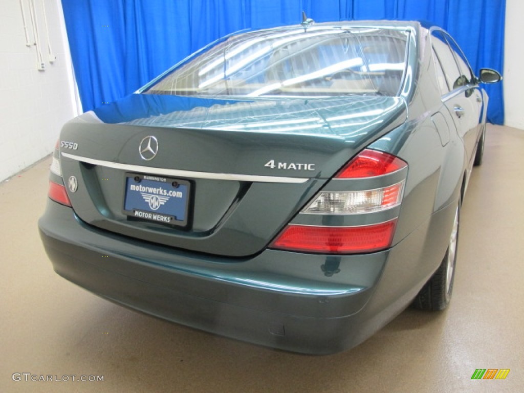 2007 S 550 4Matic Sedan - Jade Green Metallic / Cashmere/Savanna photo #9