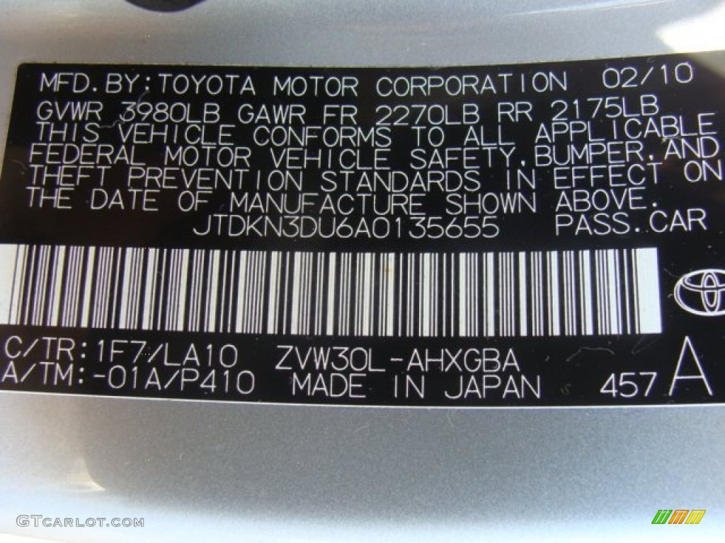 2010 Prius Hybrid II - Classic Silver Metallic / Dark Gray photo #15