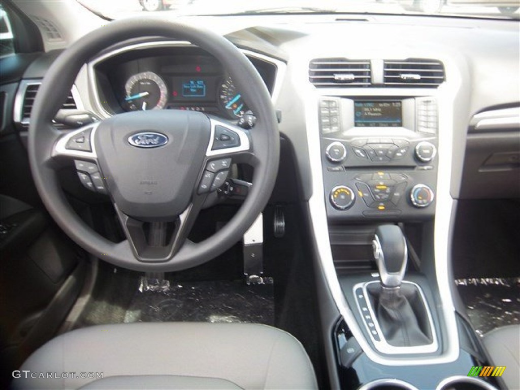 2014 Ford Fusion S Earth Gray Dashboard Photo #84726925