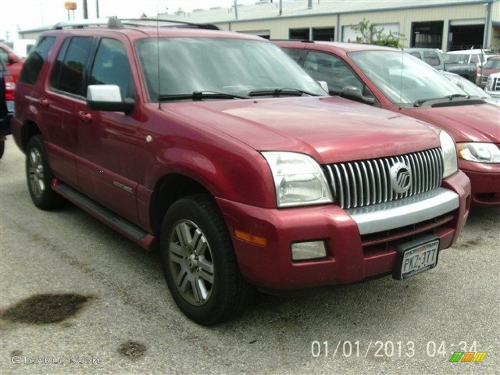 2008 Mountaineer Premier - Vivid Red Metallic / Charcoal Black photo #2