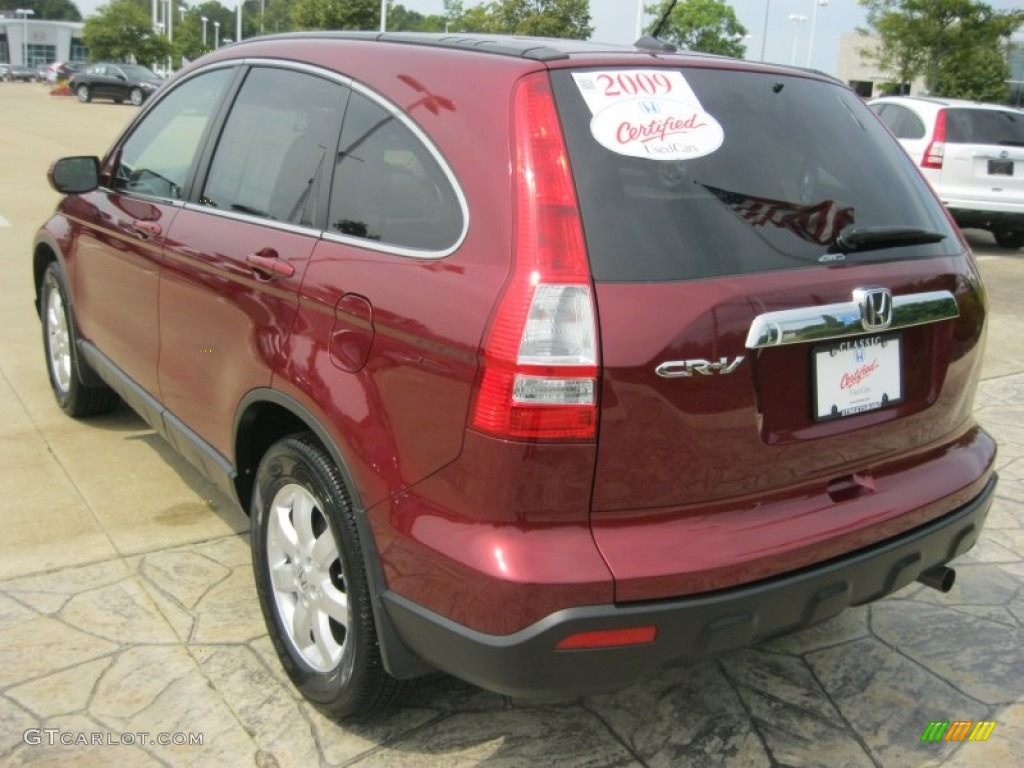 2009 CR-V EX-L 4WD - Tango Red Pearl / Gray photo #7