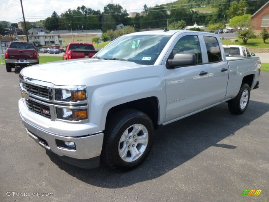 2014 Silverado 1500 LTZ Z71 Double Cab 4x4 - Silver Ice Metallic / Jet Black photo #3