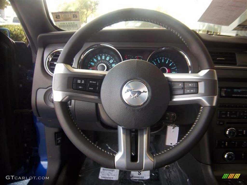 2014 Mustang V6 Coupe - Deep Impact Blue / Charcoal Black photo #12