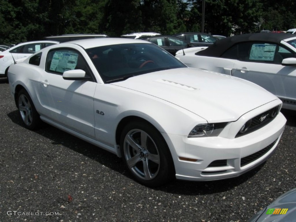 2013 Mustang GT Coupe - Performance White / Brick Red/Cashmere Accent photo #1