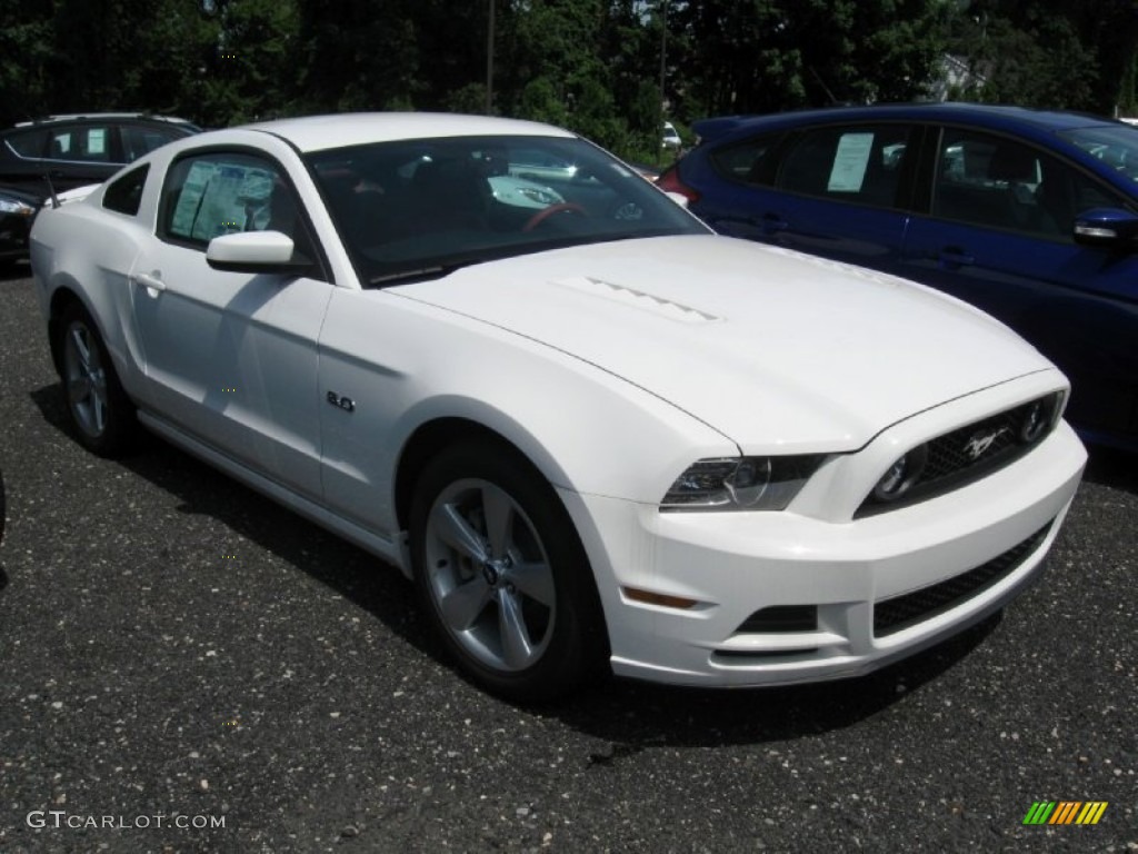 2013 Mustang GT Premium Coupe - Performance White / Brick Red/Cashmere Accent photo #1