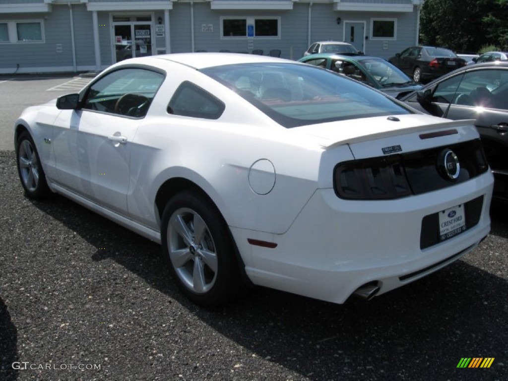 2013 Mustang GT Premium Coupe - Performance White / Brick Red/Cashmere Accent photo #2