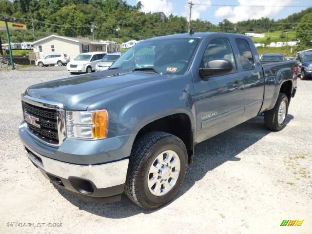 Stealth Gray Metallic 2011 GMC Sierra 2500HD SLE Extended Cab 4x4 Exterior Photo #84730921