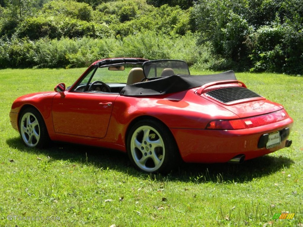 1995 911 Carrera 4 Cabriolet - Guards Red / Cashmere Beige photo #5