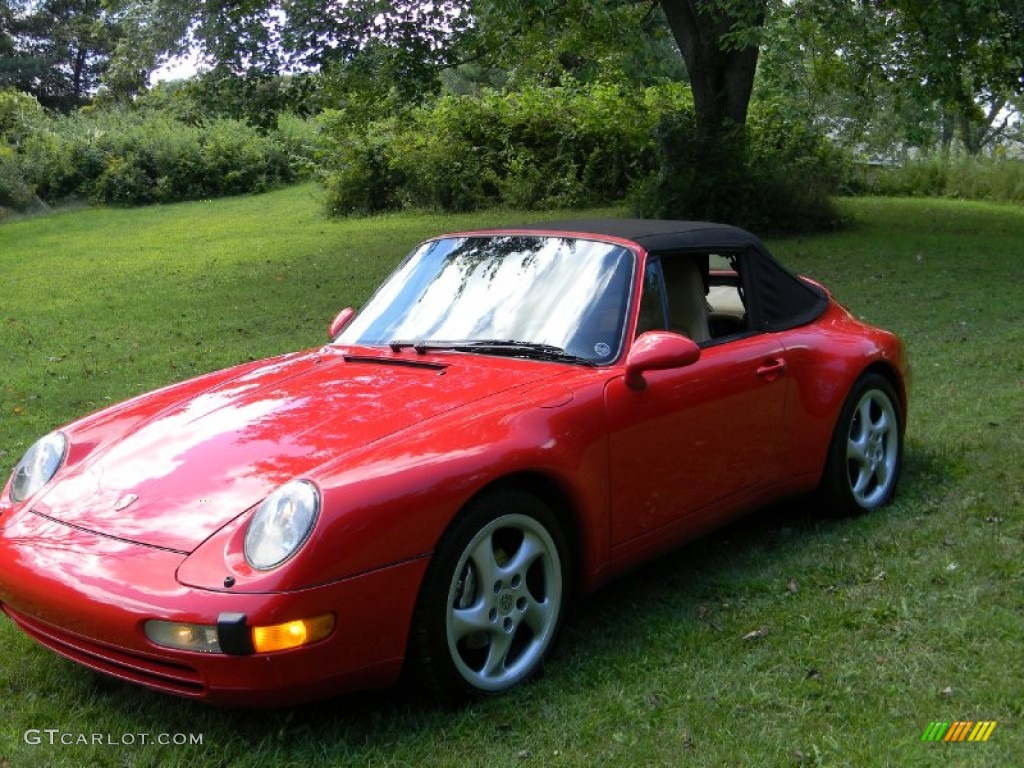 1995 911 Carrera 4 Cabriolet - Guards Red / Cashmere Beige photo #17