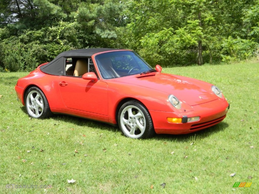 1995 911 Carrera 4 Cabriolet - Guards Red / Cashmere Beige photo #25