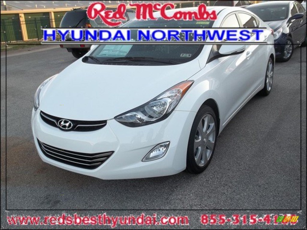 2013 Elantra Limited - Shimmering White / Beige photo #1