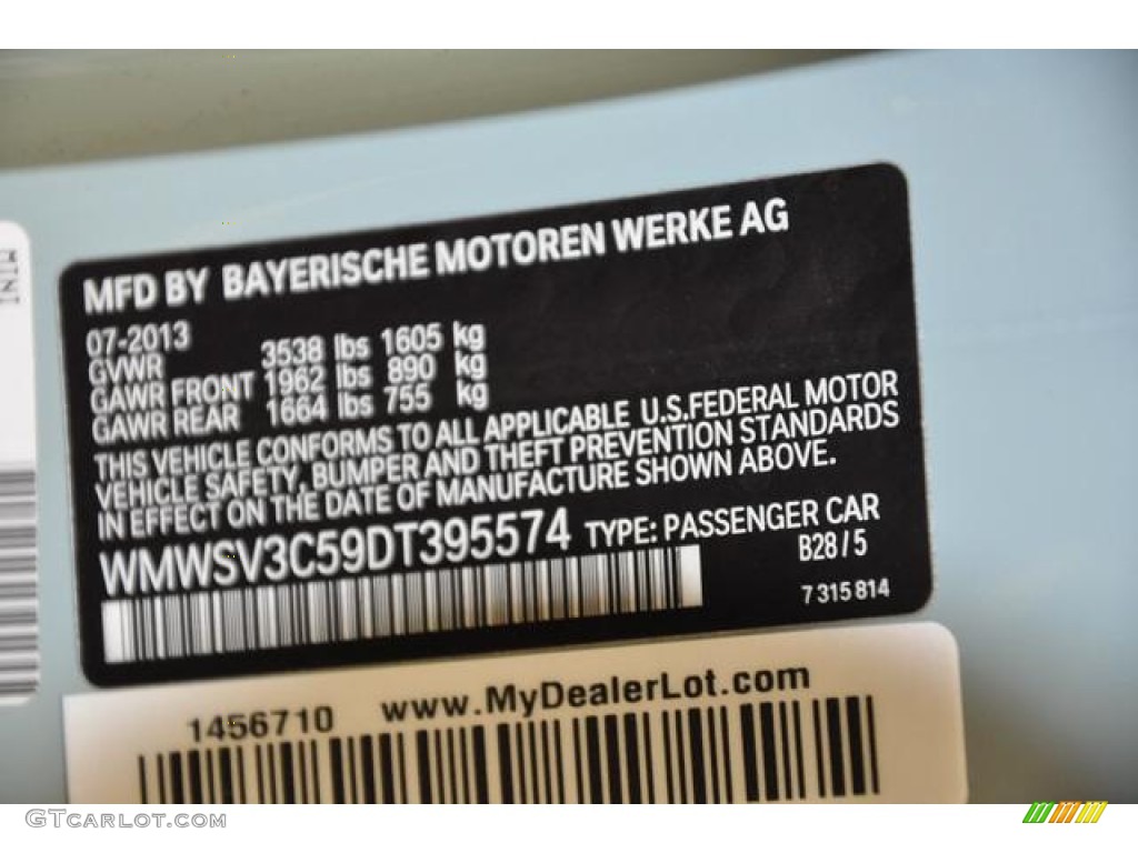 2013 Cooper S Hardtop - Ice Blue / Carbon Black photo #25