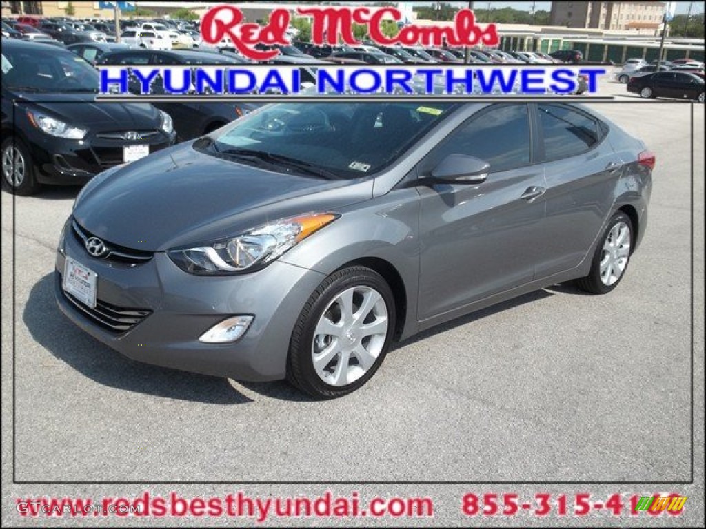 2013 Elantra Limited - Harbor Gray Metallic / Black photo #1