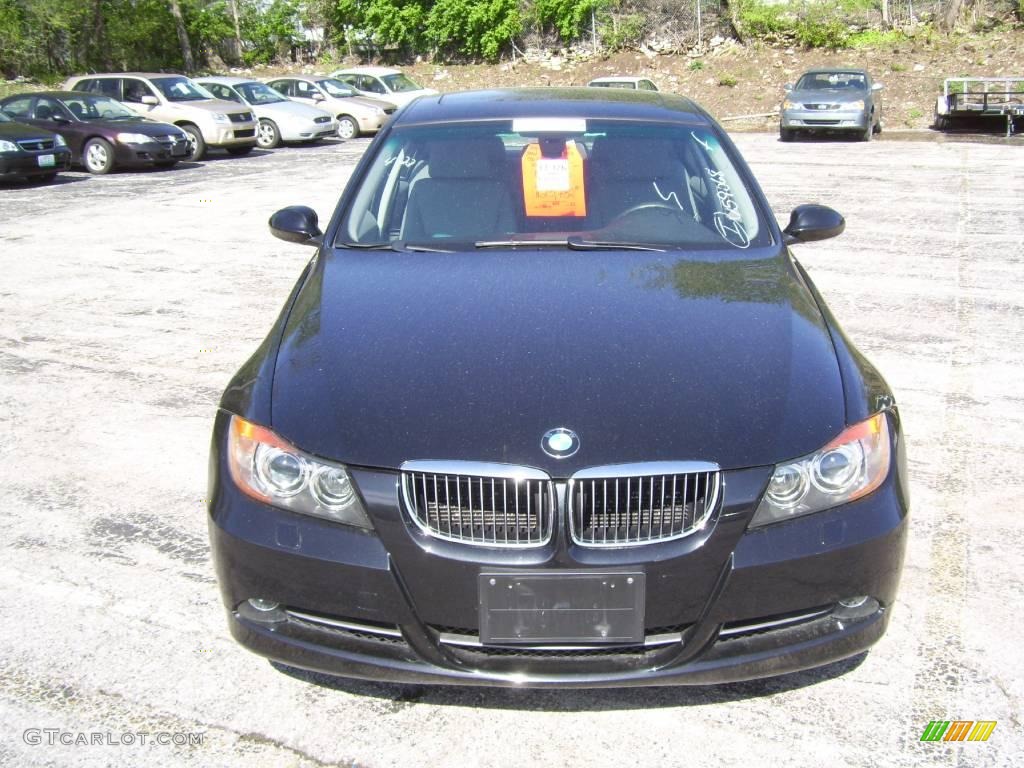 2006 3 Series 330xi Sedan - Black Sapphire Metallic / Grey photo #8