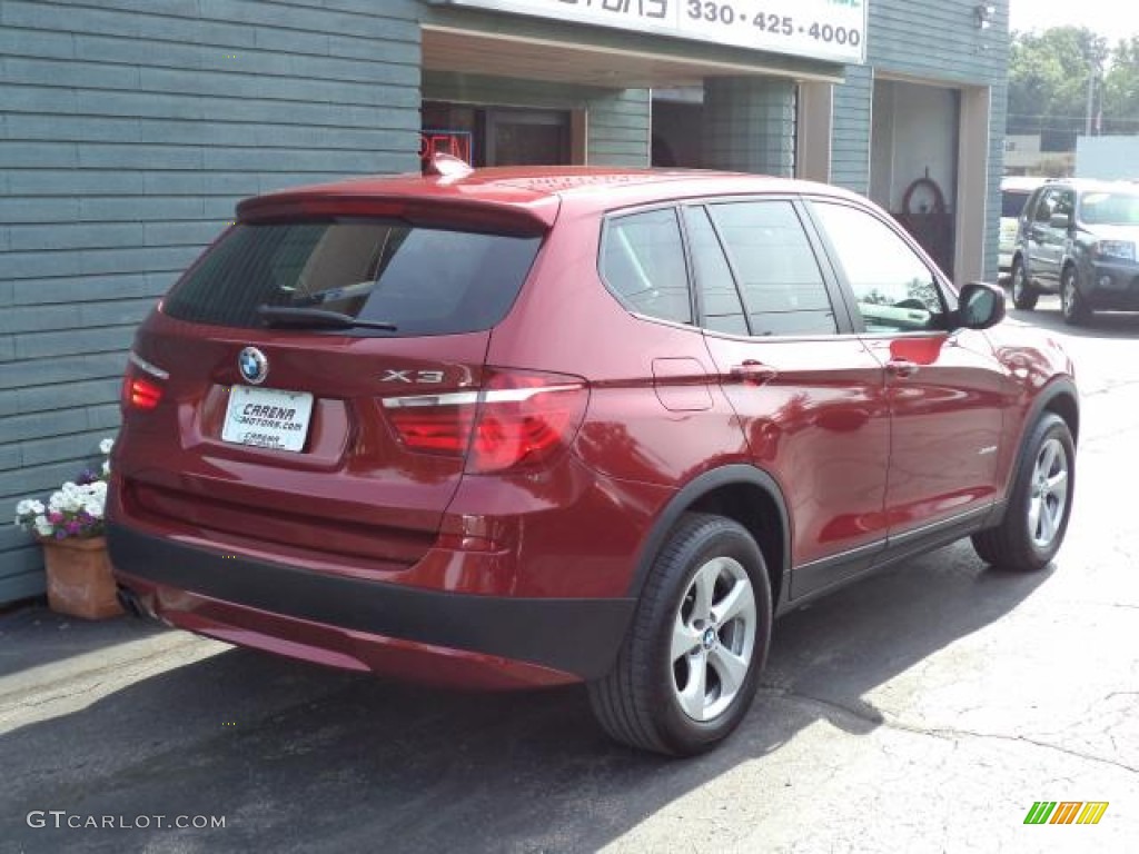 2011 X3 xDrive 28i - Vermillion Red Metallic / Black photo #8